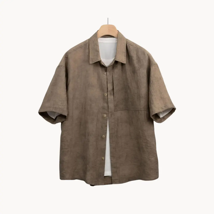 Linen Camp Collar - Shirt CAAYWORLD