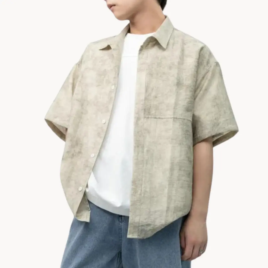 Linen Camp Collar - Shirt CAAYWORLD