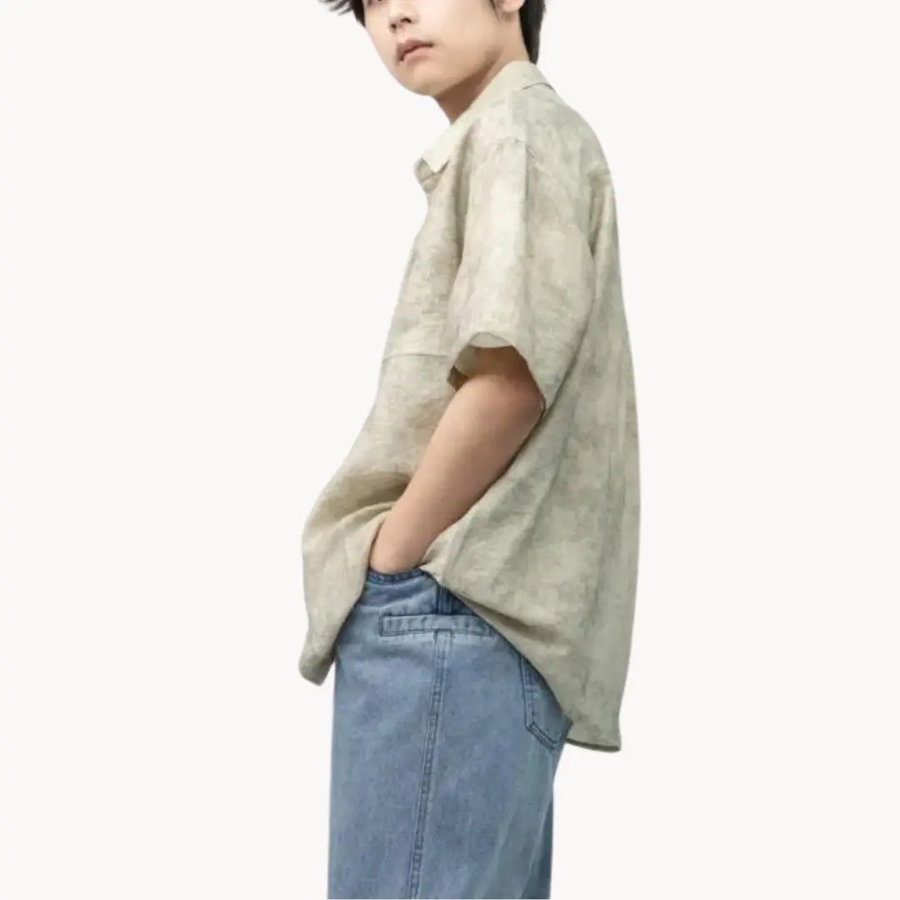 Linen Camp Collar - Shirt CAAYWORLD