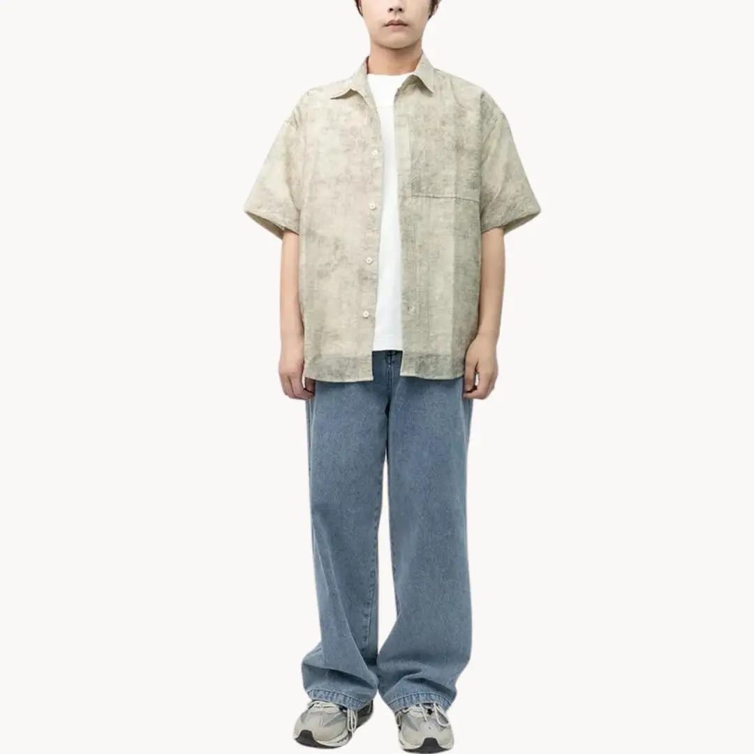 Linen Camp Collar - Shirt CASA LARO