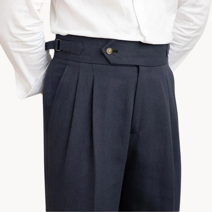Linen-Cotton - Pleated Trouser CASA LARO