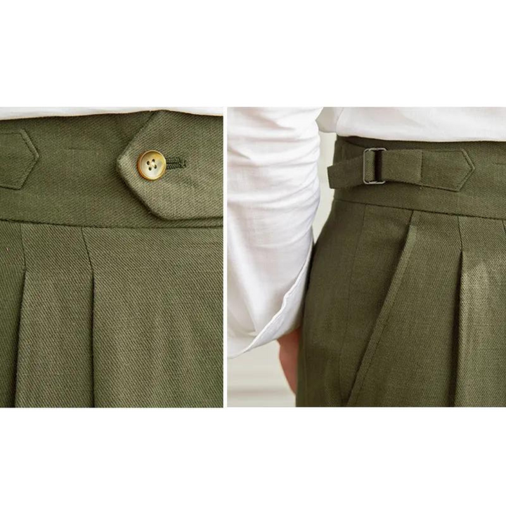 Linen-Cotton - Pleated Trouser CASA LARO