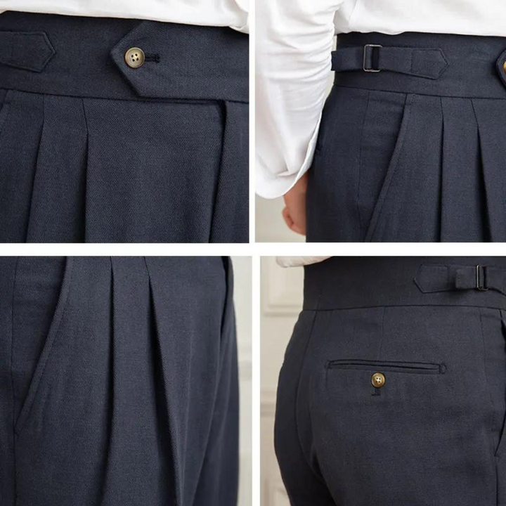 Linen-Cotton - Pleated Trouser CASA LARO