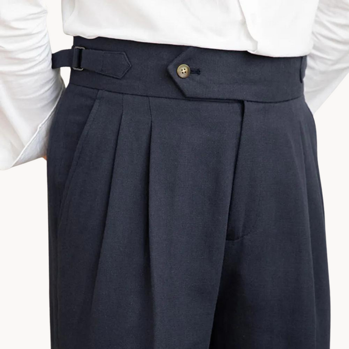 Linen-Cotton - Pleated Trouser CASA LARO