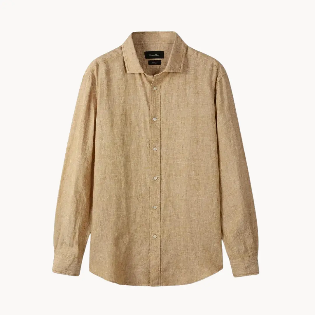 Linen-Cotton Spread Collar - Shirt CASA LARO