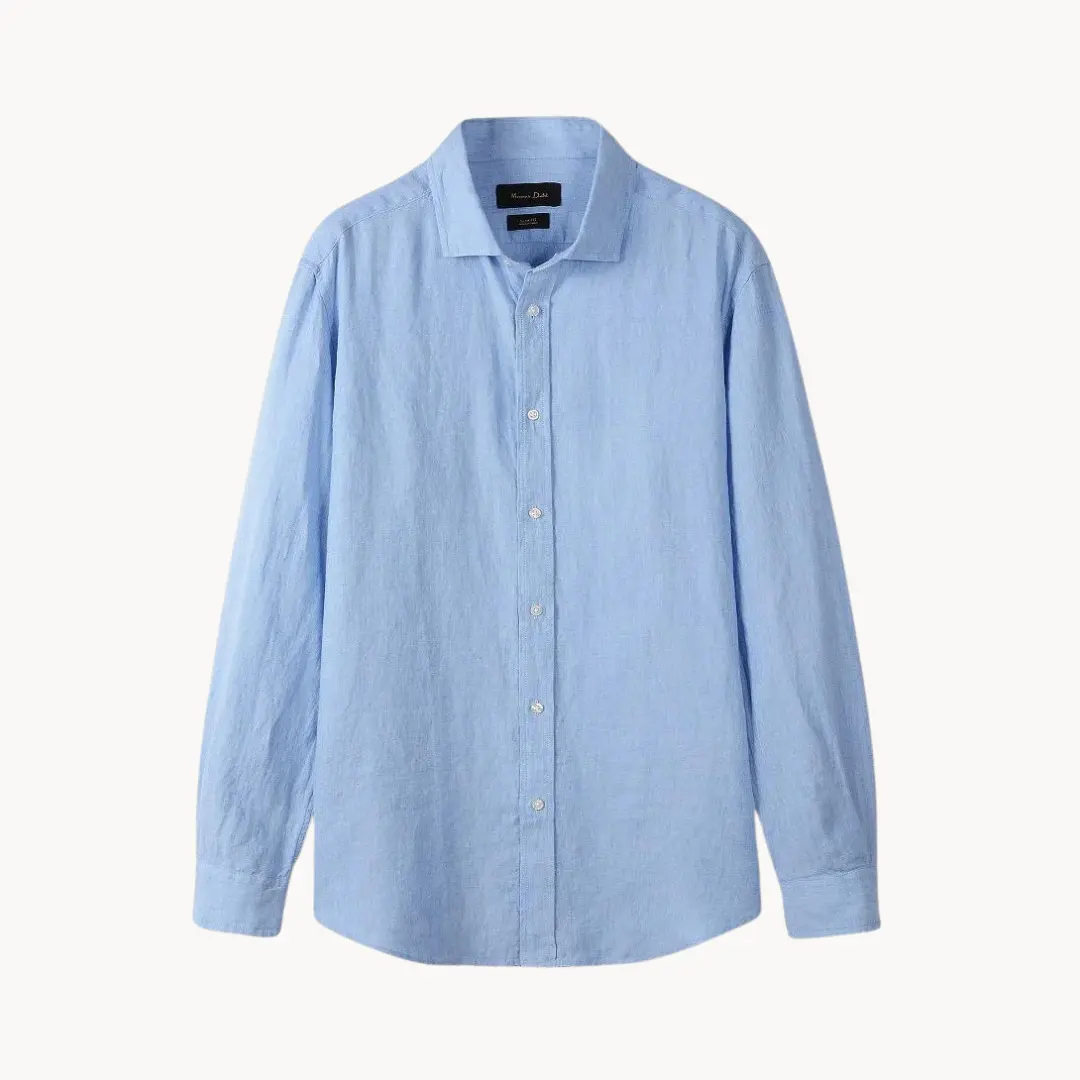 Linen-Cotton Spread Collar - Shirt CASA LARO