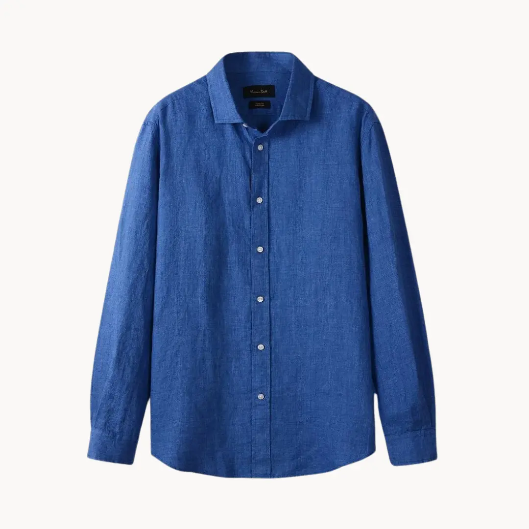 Linen-Cotton Spread Collar - Shirt CASA LARO