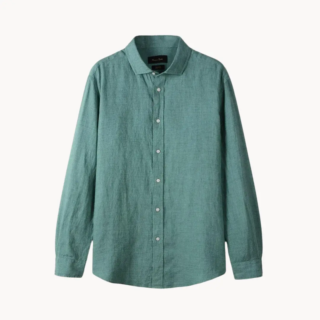 Linen-Cotton Spread Collar - Shirt CASA LARO