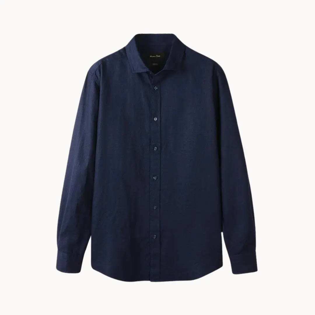 Linen-Cotton Spread Collar - Shirt CASA LARO