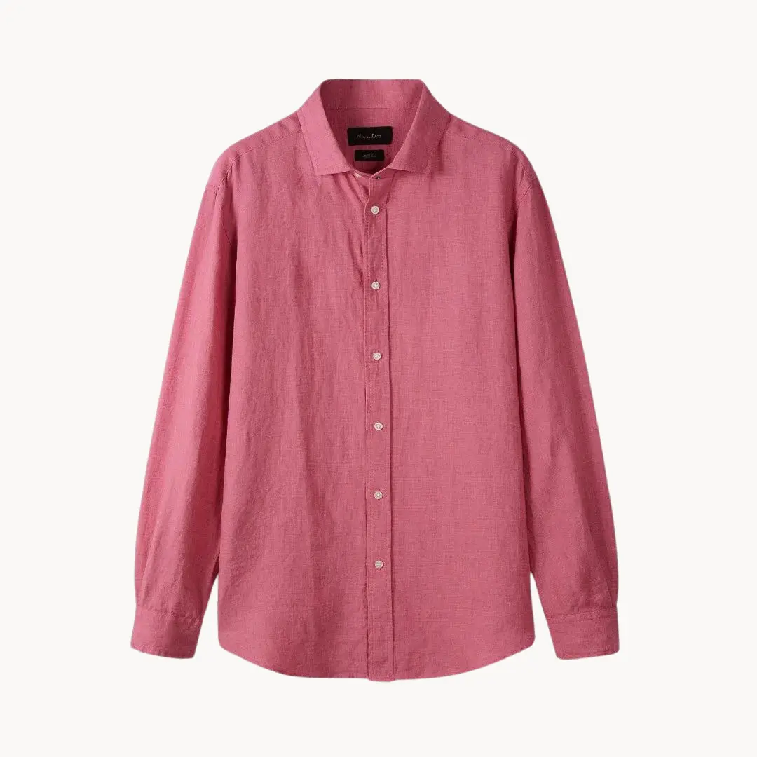 Linen-Cotton Spread Collar - Shirt CASA LARO