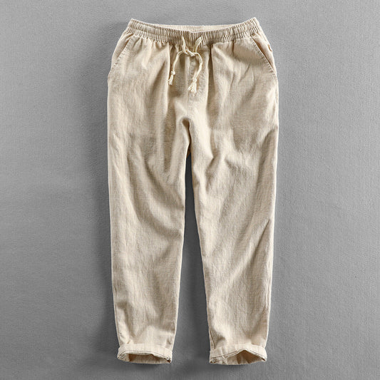 Linen Tailored Straight-Leg - Trousers CASA LARO MEN