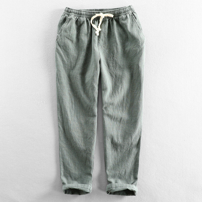 Linen Tailored Straight-Leg - Trousers CASA LARO MEN