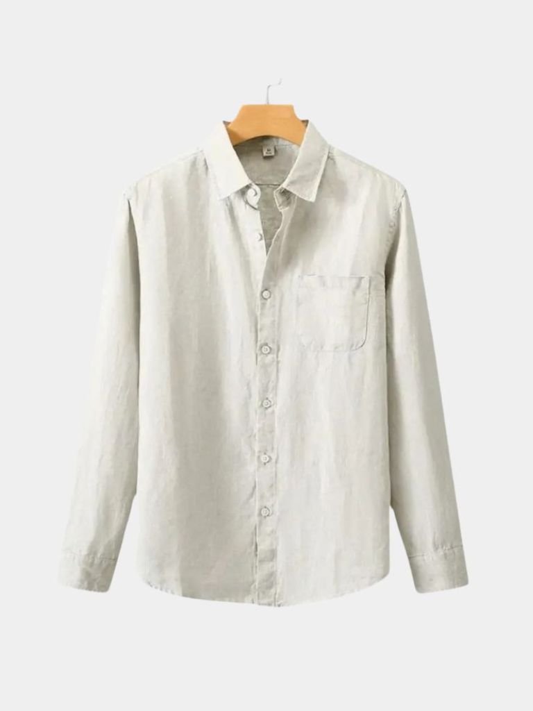 Long Sleeve Essential Linen Shirt - Casa  Laro CASA LARO