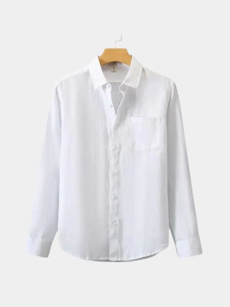 Long Sleeve Essential Linen Shirt - Casa  Laro CASA LARO