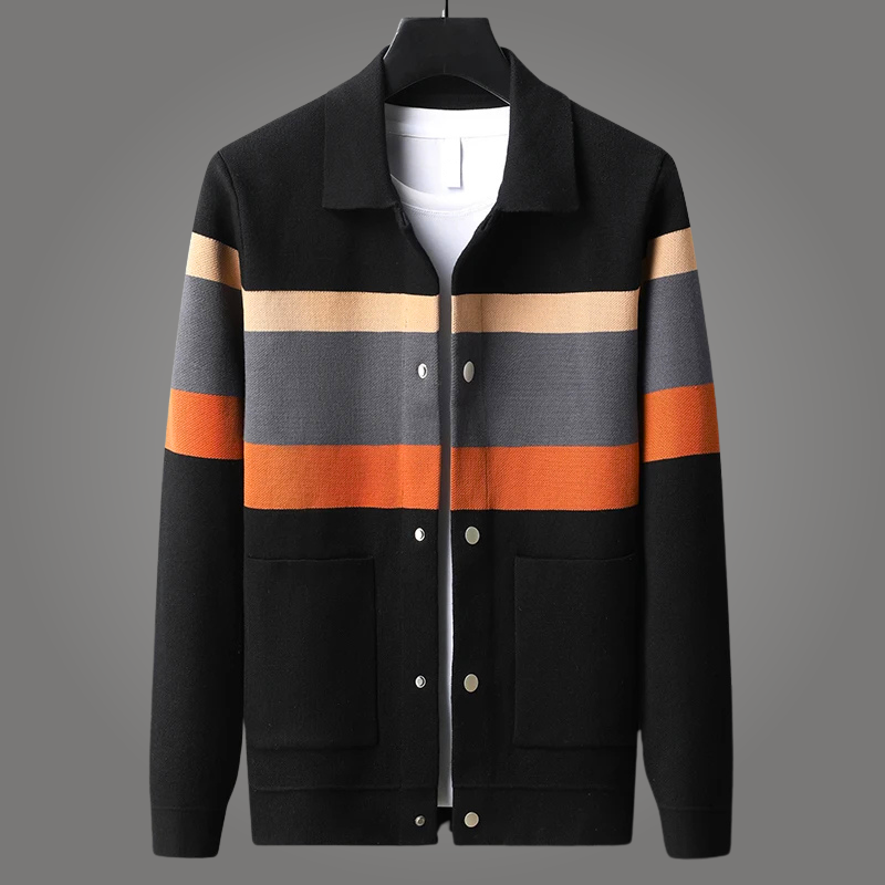Luxe Jacquard Knit - Cardigan CASA LARO MEN