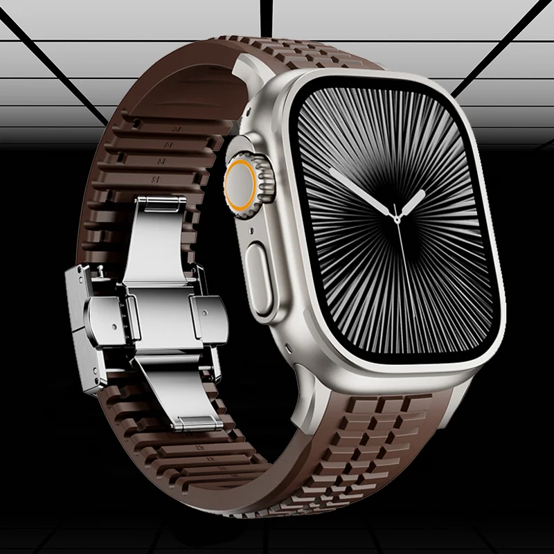 Black Silicone Sport Replacement - Watch Band