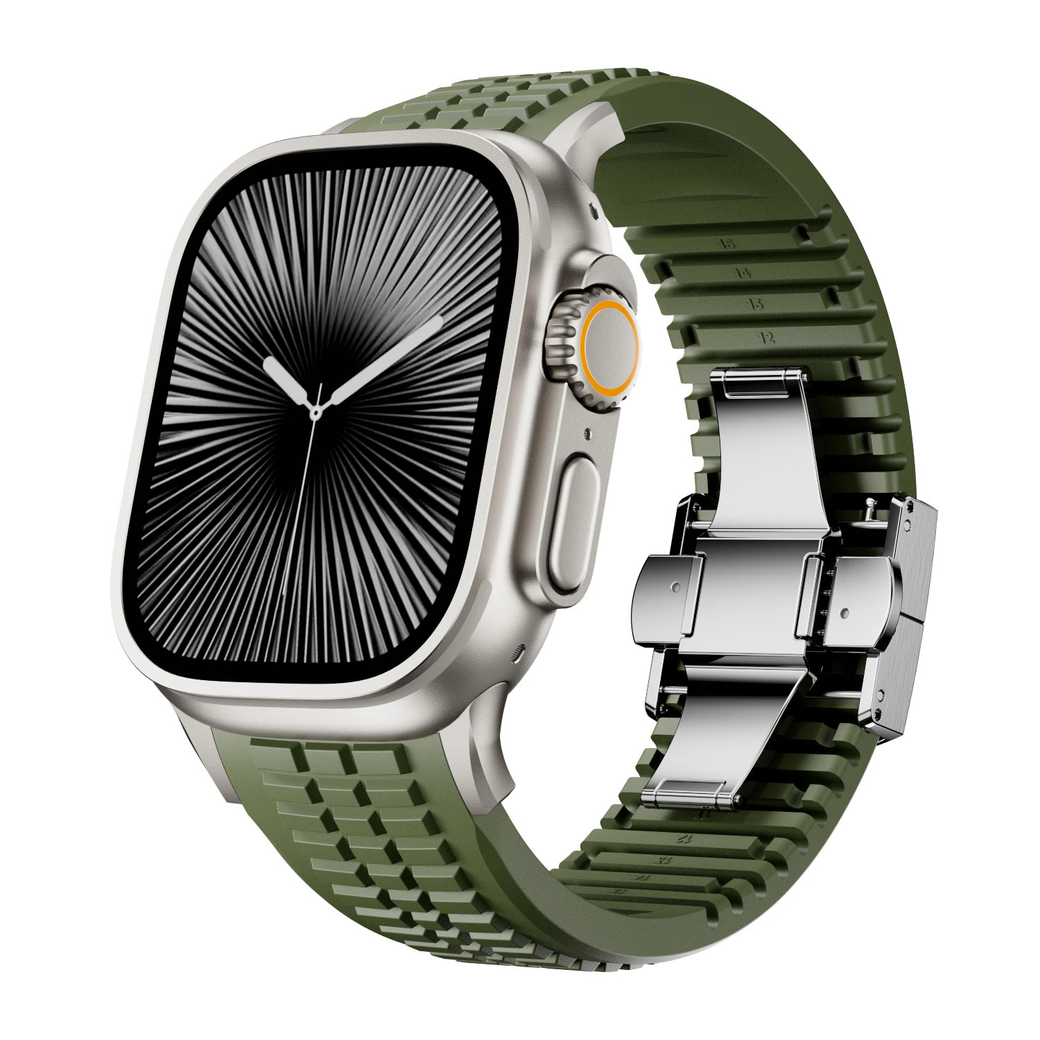 Black Silicone Sport Replacement - Watch Band
