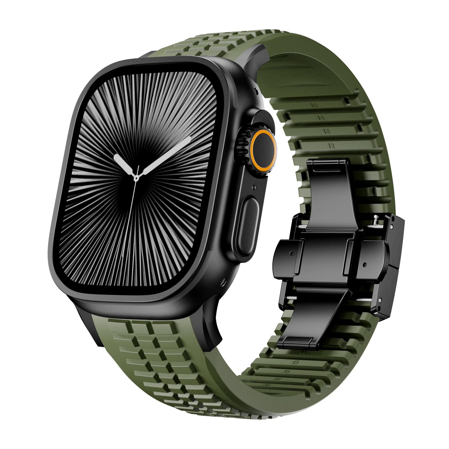 Black Silicone Sport Replacement - Watch Band