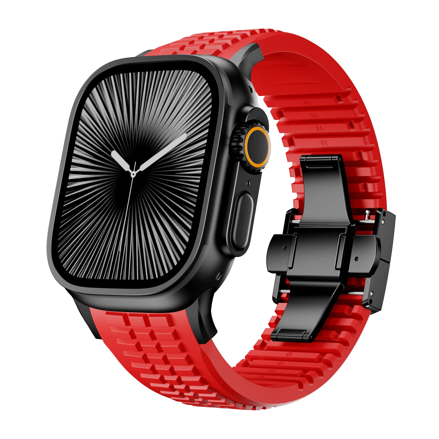 Black Silicone Sport Replacement - Watch Band