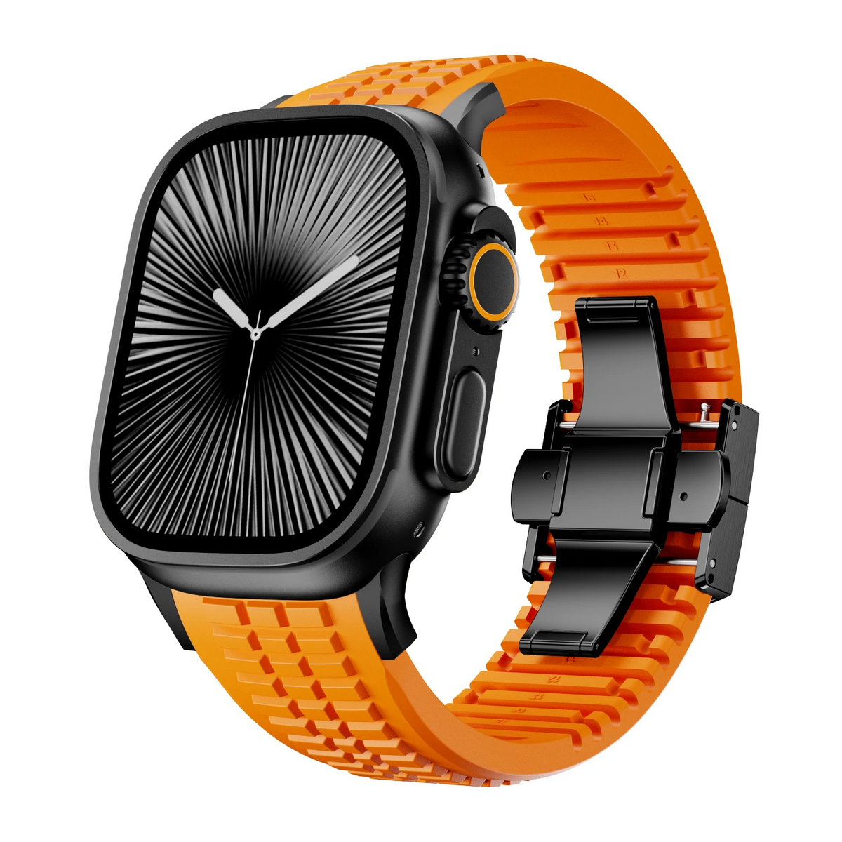 Black Silicone Sport Replacement - Watch Band
