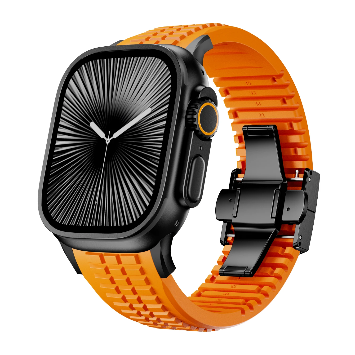 Black Silicone Sport Replacement - Watch Band