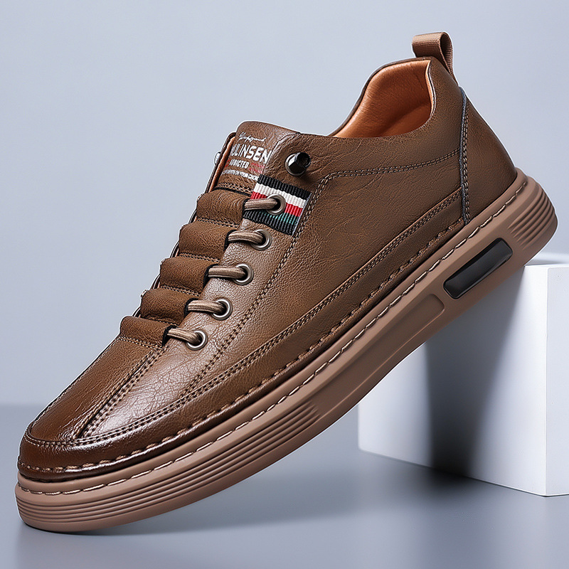 Leather Lace-Up Low-Top - Sneaker