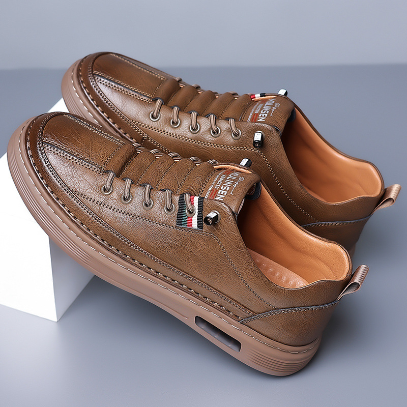 Leather Lace-Up Low-Top - Sneaker