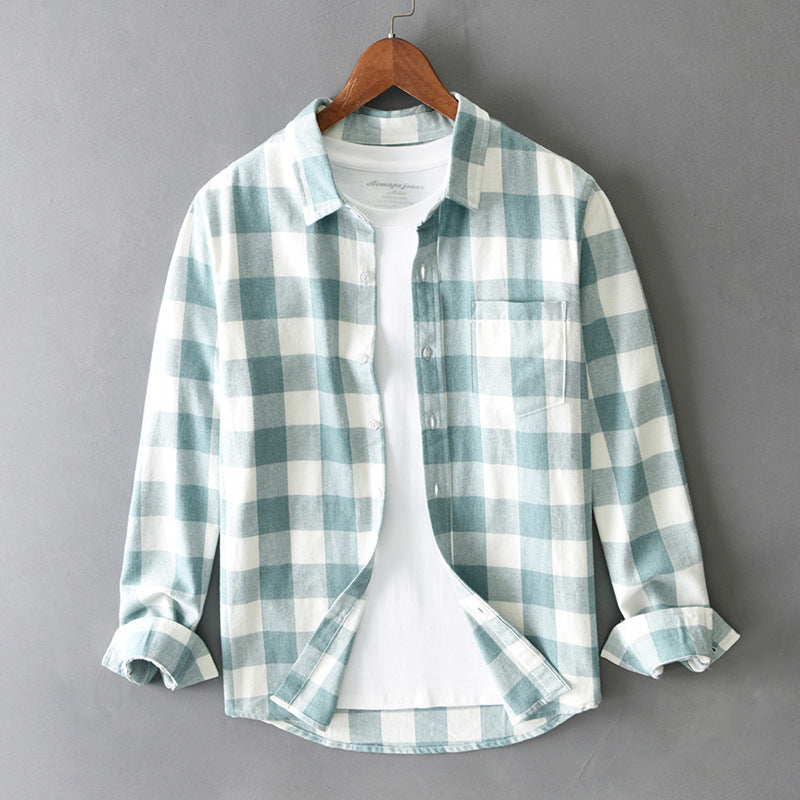Plaid Cotton Button-Down - Shirt
