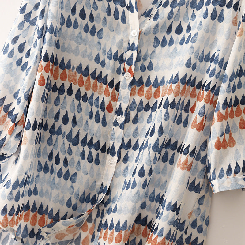 Printed Linen - Blouse