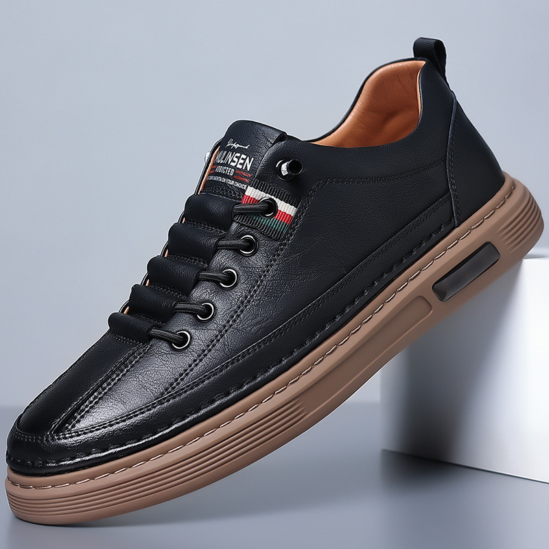 Leather Lace-Up Low-Top - Sneaker