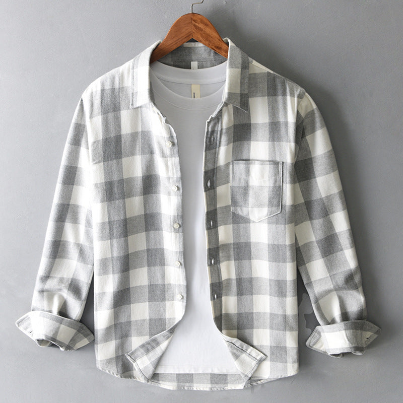 Plaid Cotton Button-Down - Shirt