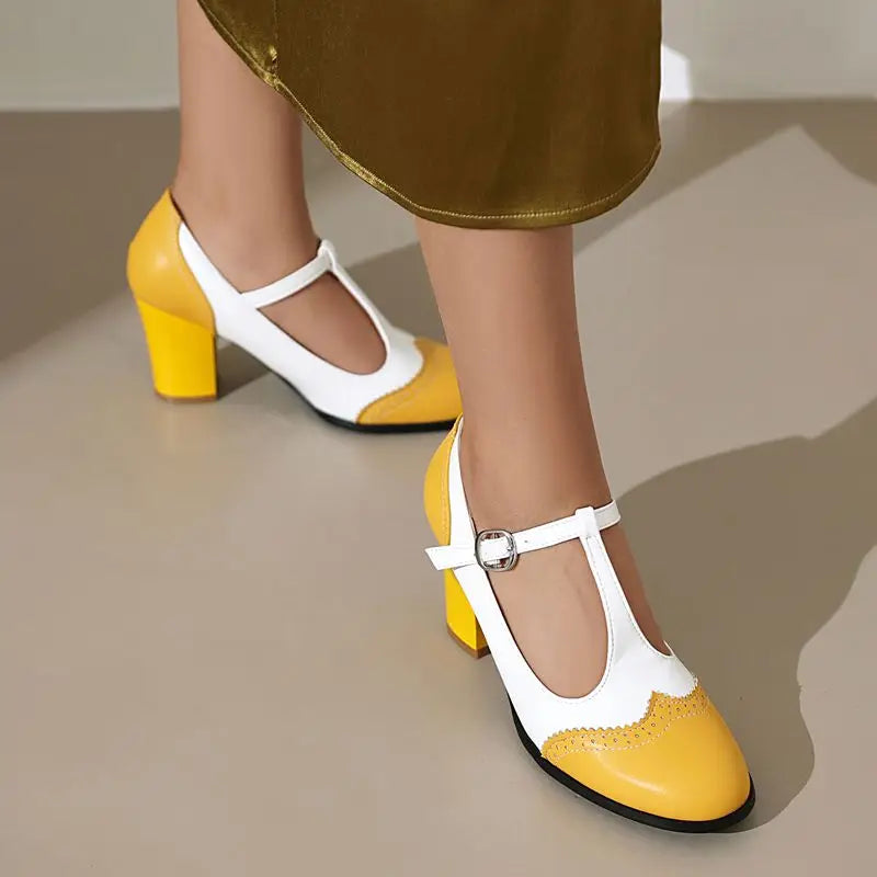 Mary Jane Block Heel - Heels CASA LARO WOMEN