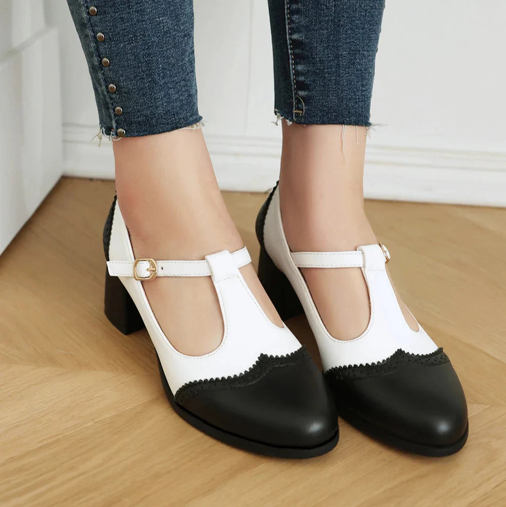 Mary Jane Block Heel - Heels CASA LARO WOMEN