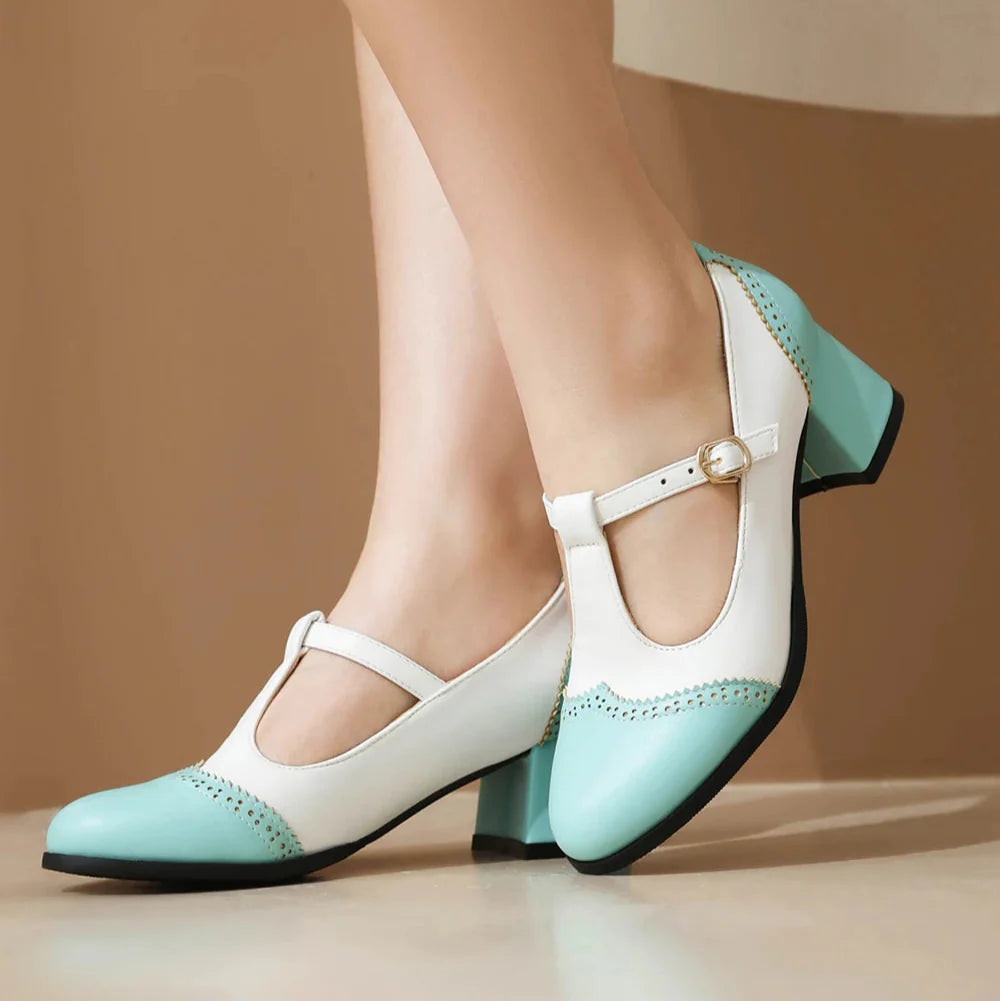 Mary Jane Block Heel - Heels CASA LARO WOMEN