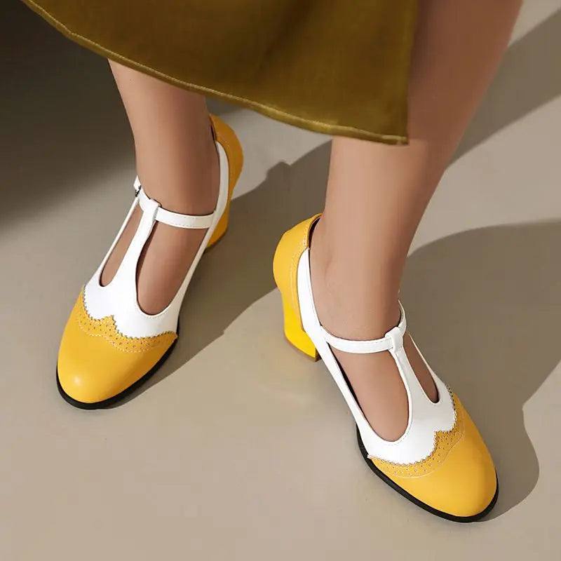 Mary Jane Block Heel - Heels CASA LARO WOMEN