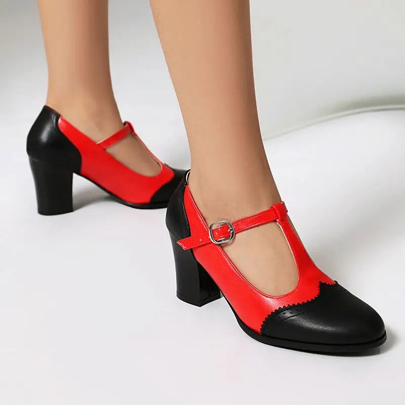 Mary Jane Block Heel - Heels CASA LARO WOMEN