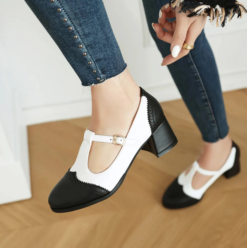 Mary Jane Block Heel - Heels CASA LARO WOMEN