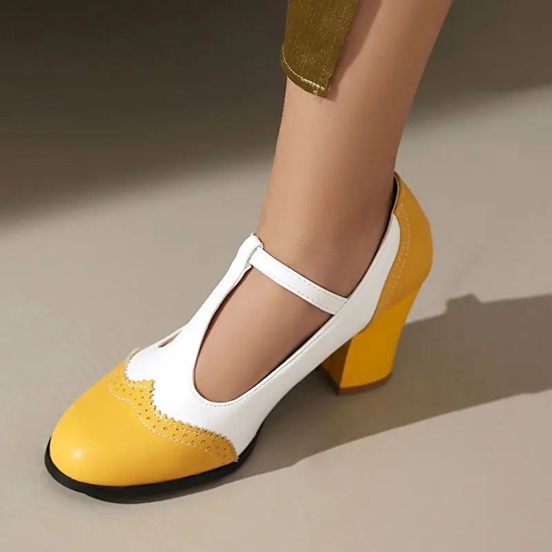 Mary Jane Block Heel - Heels CASA LARO WOMEN