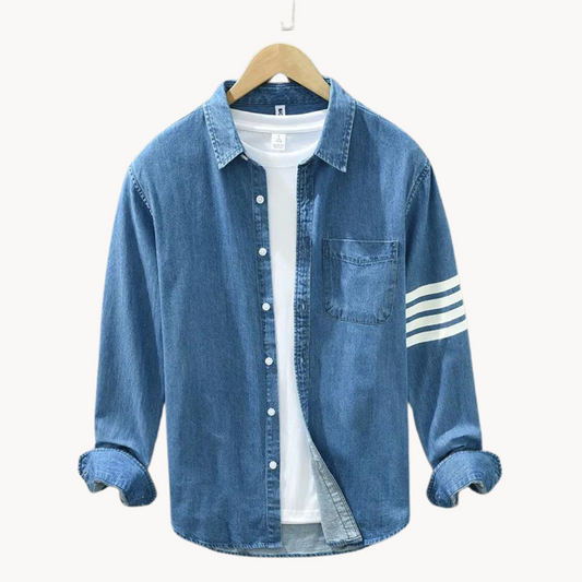Massimo Washed Denim Button-Down - Shirt CASA LARO MEN
