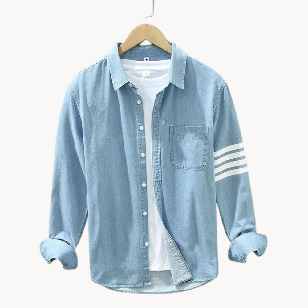 Massimo Washed Denim Button-Down - Shirt CASA LARO MEN