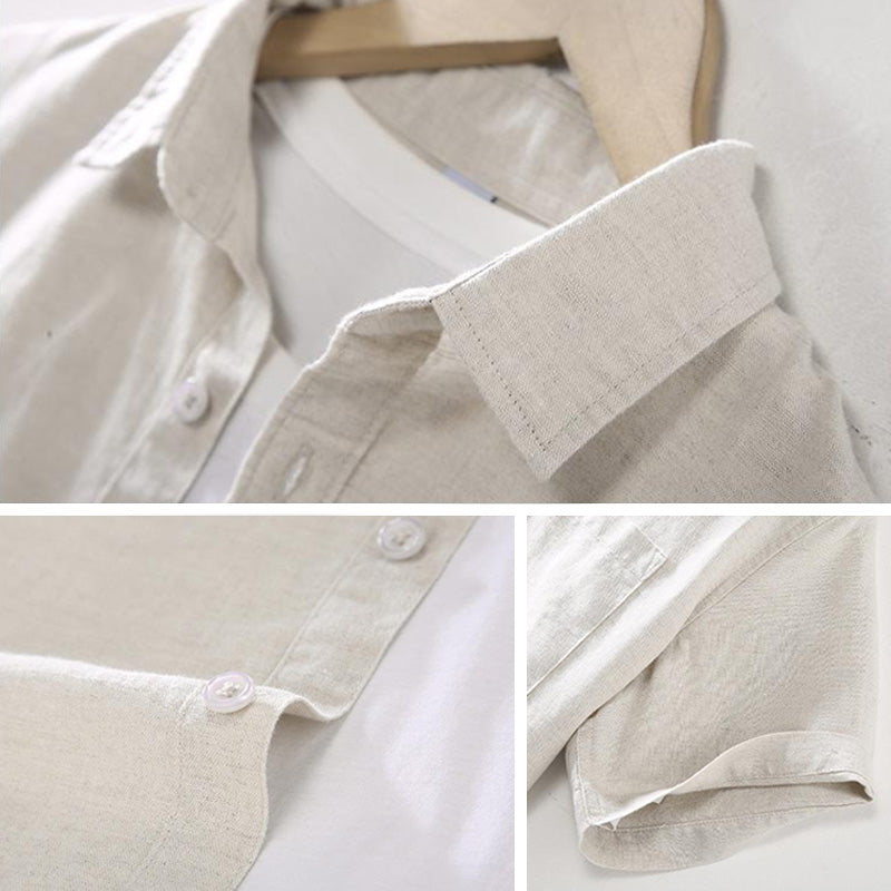 Matteo Linen Short Sleeve - T-Shirt CASA LARO MEN