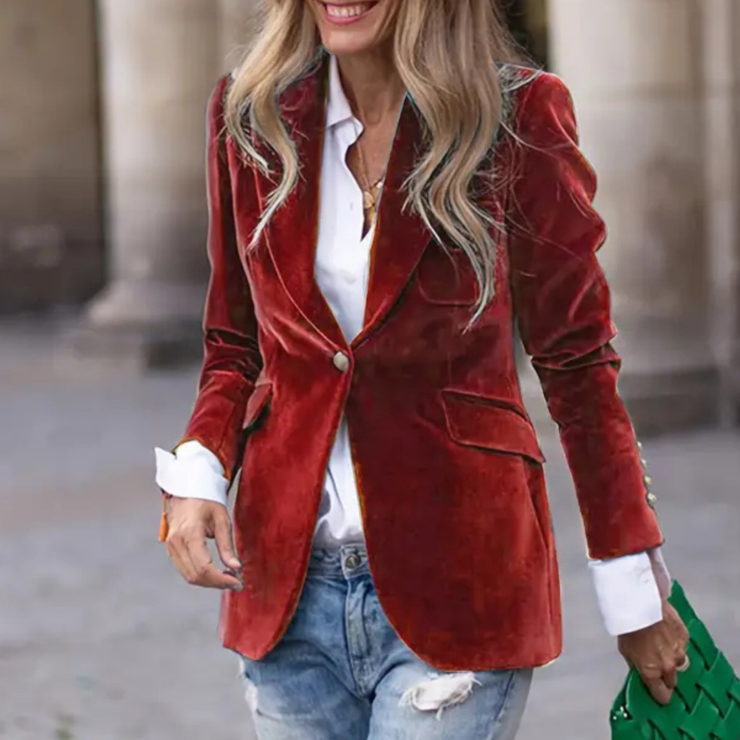 Melissa - Elegant Velour Jacket CASA LARO WOMEN