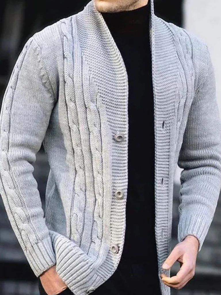 Men's Elegant Knit Cardigan - Casa  Laro CASA LARO