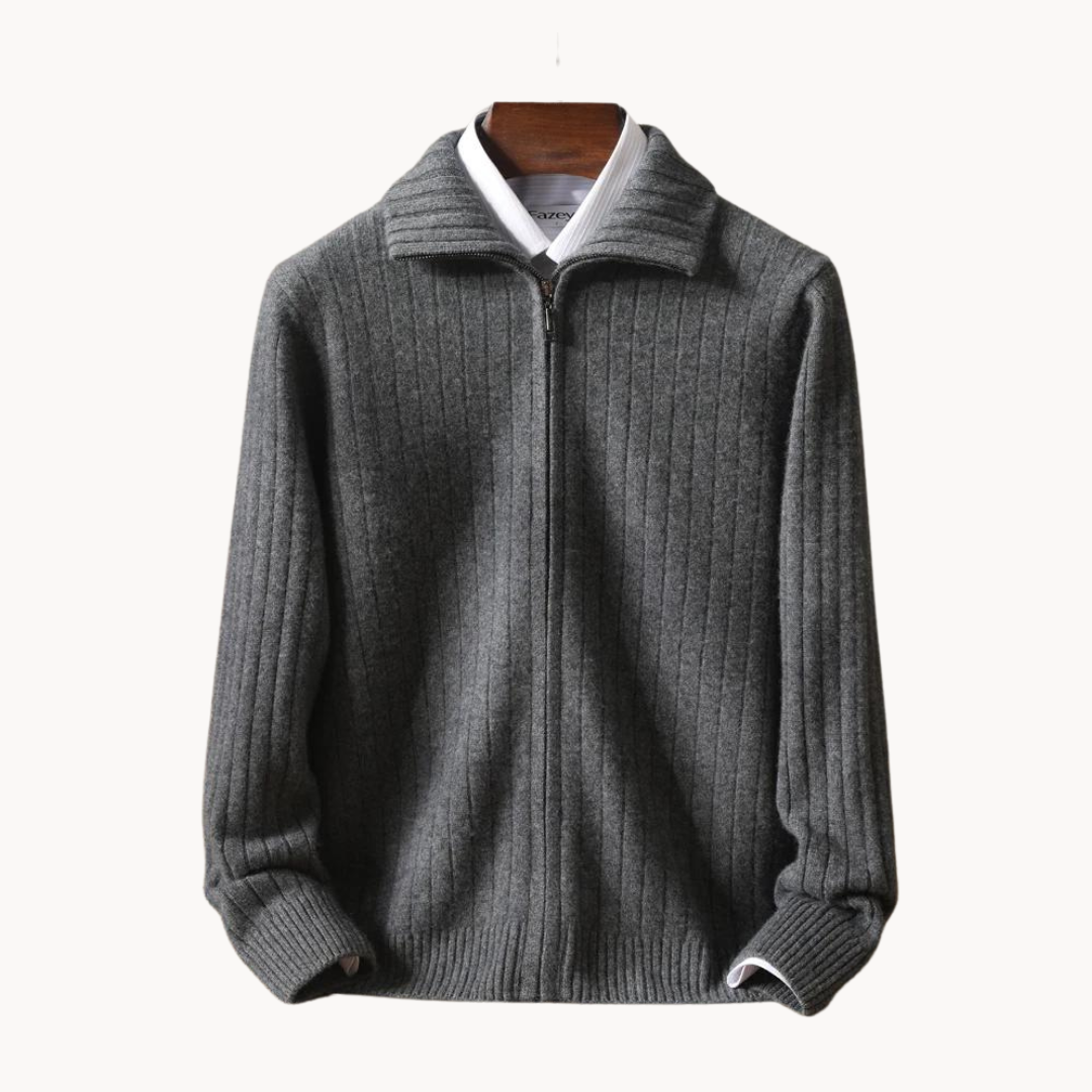 Merino Wool Knit - Cardigan CASA LARO MEN
