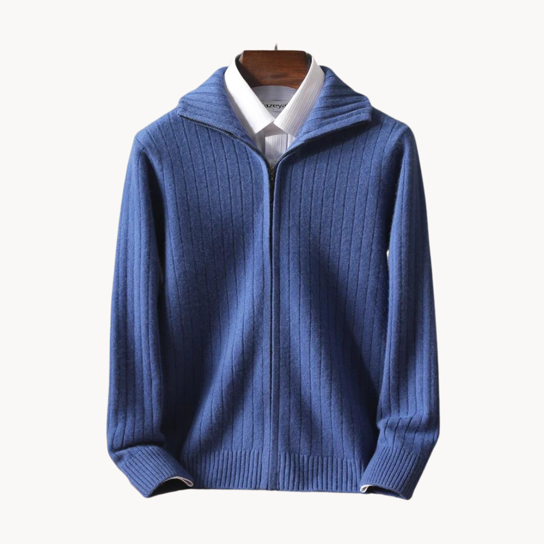 Merino Wool Knit - Cardigan CASA LARO MEN
