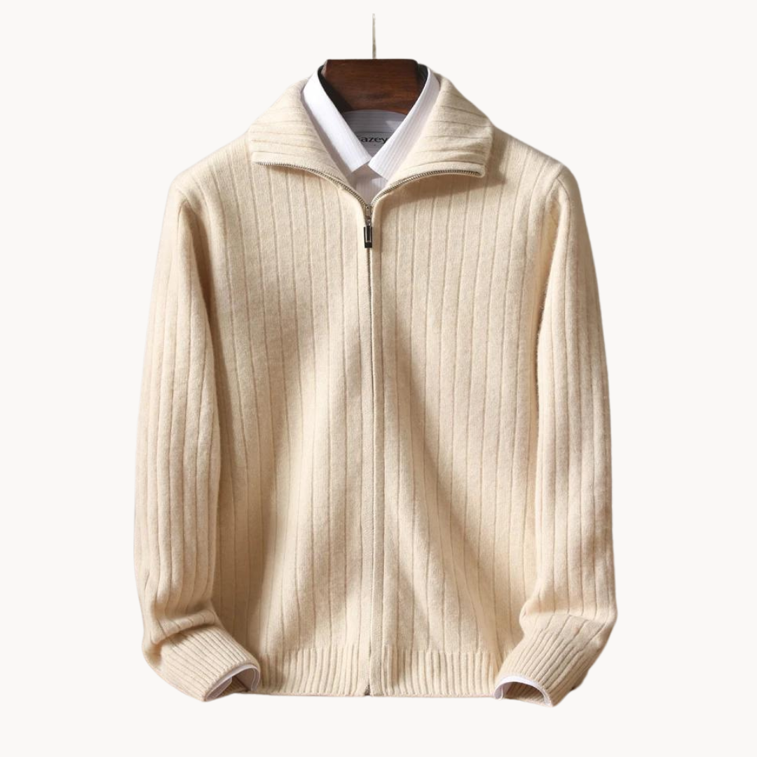 Merino Wool Knit - Cardigan CASA LARO MEN