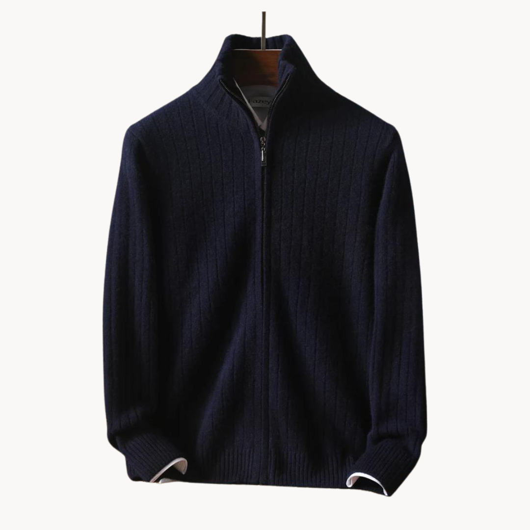Merino Wool Knit - Cardigan CASA LARO MEN