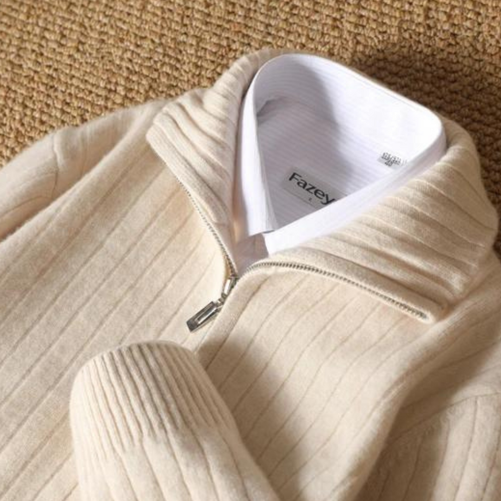 Merino Wool Knit - Cardigan CASA LARO MEN