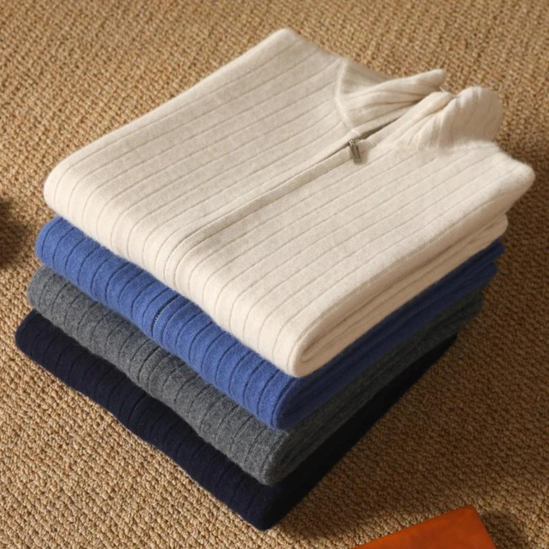 Merino Wool Knit - Cardigan CASA LARO MEN