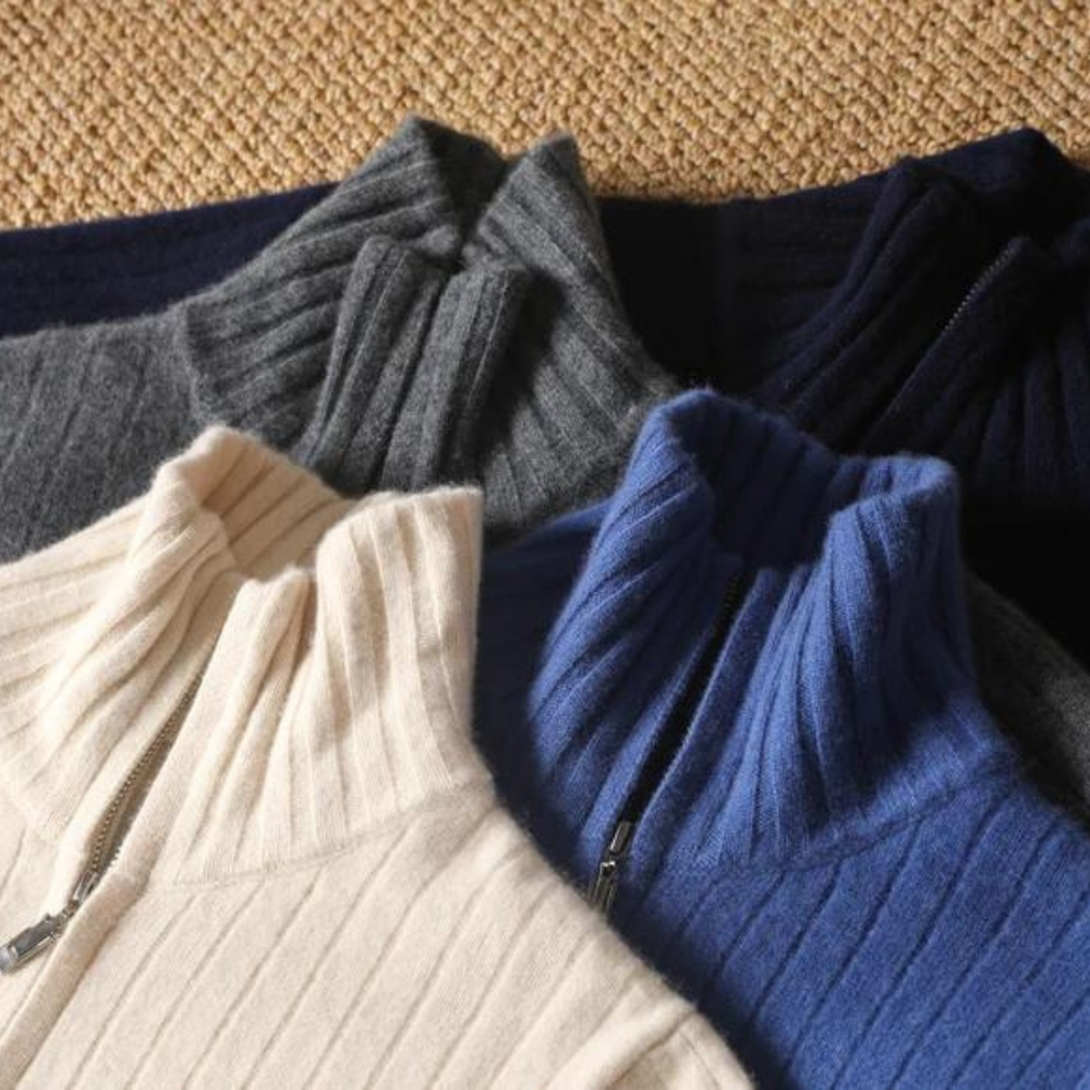 Merino Wool Knit - Cardigan CASA LARO MEN